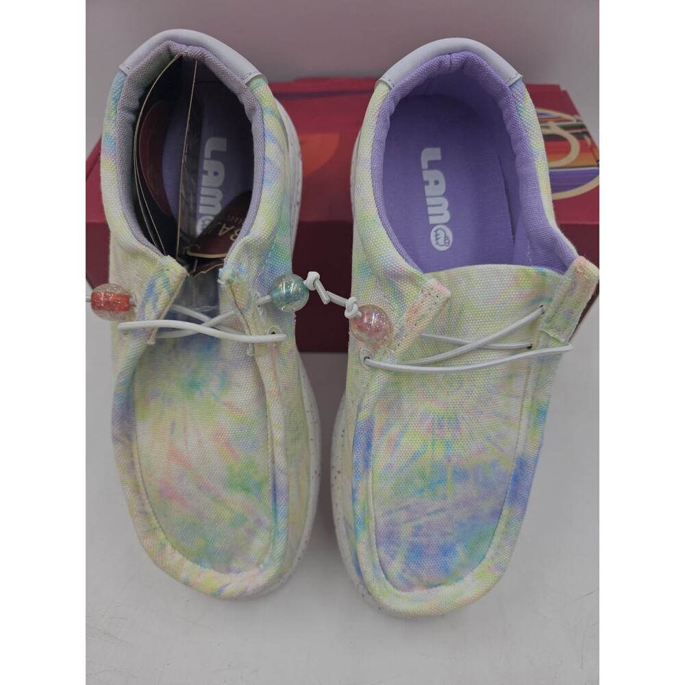 New Girl's LAMO CK2035 Pastel Rainbow Paulie Kids Casual Slip-on Shoes Size 4Y